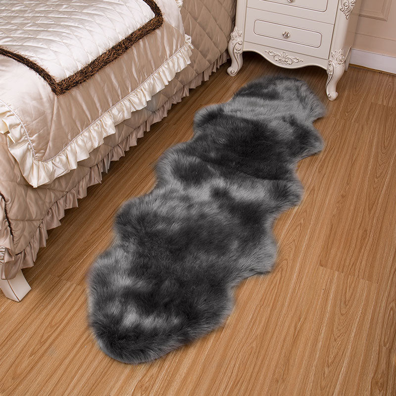 ROWNFUR Soft Artificial Sheepskin Carpet For Living Room Kids Bedroom Chair Cover Fluffy Hairy Anti-Slip Faux Fur Rug Floor Mat