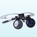 AZDENT 3.5X Aumento Binocular Lupa Dental Cirugía Lupa quirúrgica con faro LED Luz Dentista Lámpara de lupas médicas