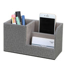 Organizador de escritorio de cuero PU de alta calidad, portalápices de madera, caja de lápices, caja de almacenamiento de escritorio de mármol y papelera, soporte para bolígrafos, contenedores