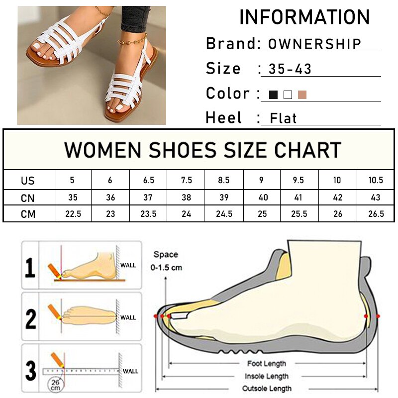 2022 Women Sandals Woman Gladiator Open Toe Casual Beach Shoes Female Hollow Out Flats Women&