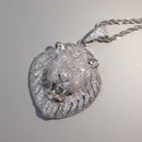 Bling Iced Out Necklace Micro Pave Cubic Zircon Lion Head Pendant for Men Women Gifts Luxury Hip Hop Jewelry