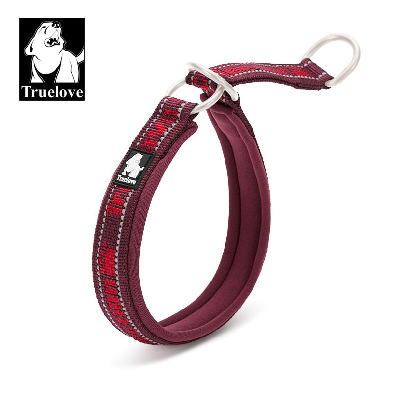 Truelove Hundehalsband mit weichem Schlupf, reflektierend, verstellbar, mit P-Kette, Choke-Halsband, Hundetraining für kleine, mittelgroße und große Hunde