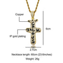 Hip Hop Cactus Jack CZ Cross Iced Out Cubic Zirconia Silver Color Necklaces & Pendants For Men Jewelry