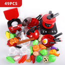 Kids Pretend Play Toy Mini Kitchen Toys Cookware Pot Pan Simulation Kitchen Utensils Cooking Toys For Boys