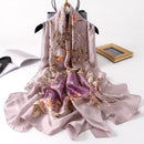 2022 180*90cm Women Scarf Summer Silk Shawl Lady Wrap Soft Female Europe Designer beach bandanna foulard muffler girl pareo