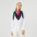 Bufanda de seda de sarga "Splash Ink" de 90cm, chal cuadrado para mujer, bufanda Hijab de marca, pañuelo Foulard, pañuelo hecho a mano rizado, nuevo diseño, bufandas para la cabeza