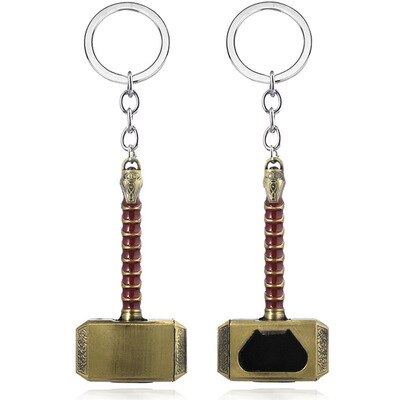 2021 New Thor Hammer Metal Keychain Men Women Car Keyring Movie Fans Accessories