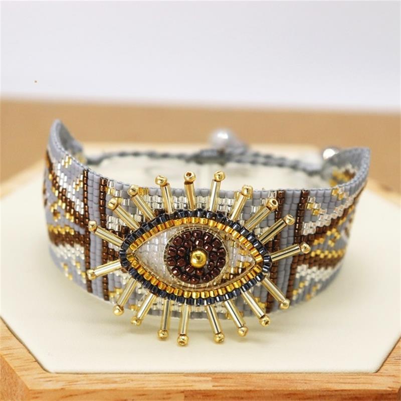 Zhongvi MIYUKI Bracelet For Women Turkish Lucky Evil Eye Bracelets Pulseras Mujer 2021 Femme Jewelry Woman Handmade Loom Beads