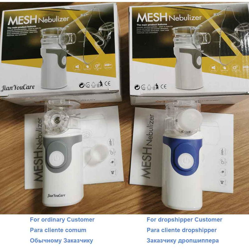 Mini nebulizador de inhalación portátil de mano atomizador de malla silencioso inalador usb autoclean nebulizador adulto Automizer inhalador para niños