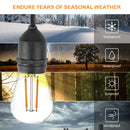 IP65 15M 15Bulbs S14 LED String Light Commercial Weatherproof LED Patio String 2W E27 Bulb Holiday Garland Garden Wedding Lights