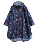 Freesmily - Chubasquero de moda para mujer, impermeable, capa de poncho de lluvia con capucha para senderismo, escalada y turismo