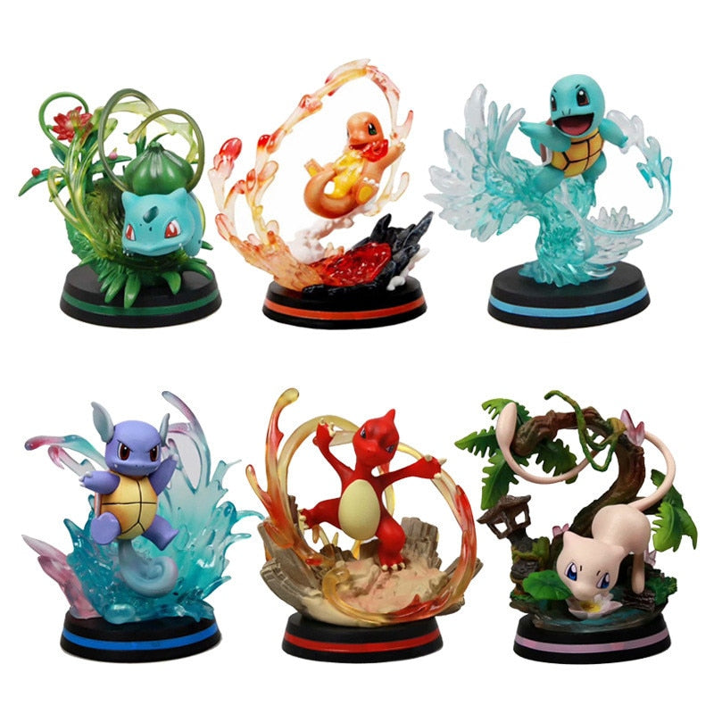 POKEMON Glumanda Bisasam Mewtu Actionfigur Taschenmonster Pikachu Poke Modell One Piece Collect Dekoration Spielzeug für Kinder
