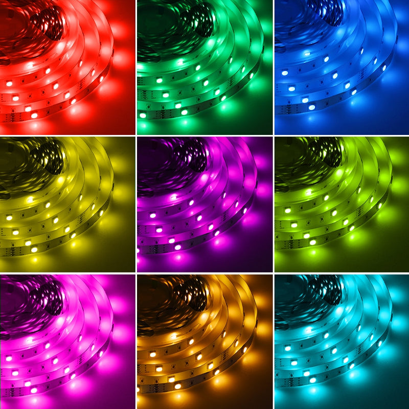 RGB-LED-Streifen 5m 10m 20m 5050 RGB Wechselbares DC12V Flexibles LED-Band WLAN / Bluetooth / Musiksteuerung LED-Streifen RGB.