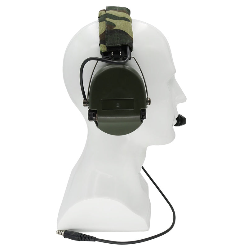 MSASORDIN Tactical Hunting Headphone Anti-Noise Headset Airsoft Military Noise Reduction Headset Shooting Tactical Earmuf FG