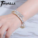 TOPGRILLZ 12mm Armband Hohe Qualität Iced Out Zirkonia Damen Armband Hip Hop Fashion Charm Schmuck Geschenk für Männer Frauen