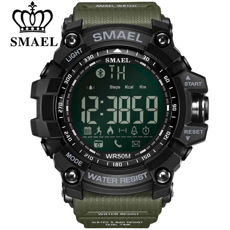 Relojes cronógrafo SMAEL para hombre, reloj deportivo para hombre, reloj militar del ejército, reloj Digital LED multifunción resistente al agua para hombre