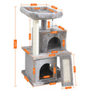 Cat Tree House Condo Cat’s Activity Center with Double Condo Indoor Soft Perch Fully Wrapped Scratching Sisal Post rascador gato