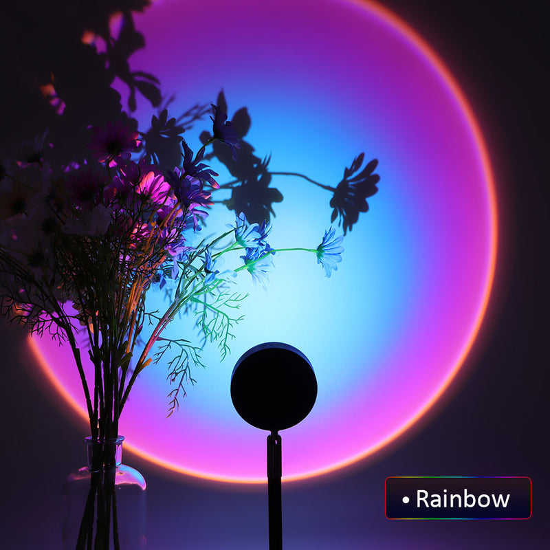 colorRGB, phone app control Changing , Sunset lamp Projection，180 Degree Rotation, Romantic Sunset Rainbow light