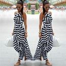 2022 Bohemian Beach Dress Women Summer Casual Sleeveless Split Floral Off Shoulder Maxi Long Boho Dress Clothing Robe Female