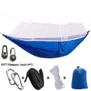 Camping/garden Hammock with Mosquito Net Outdoor Furniture 1-2 Person Portable Hanging Bed Strength Parachute Fabric Sleep Swing