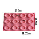 Neue ovale Donut-Form aus Silikon mit 20 Vertiefungen, kleine Kuchen, Schokolade, Pfannkuchen, zum Backen, Mini-Dessert, Küche, DIY, handgefertigte Werkzeuge