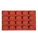 Neue ovale Donut-Form aus Silikon mit 20 Vertiefungen, kleine Kuchen, Schokolade, Pfannkuchen, zum Backen, Mini-Dessert, Küche, DIY, handgefertigte Werkzeuge