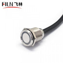 New 19mm Touch Button Switch With Wire Waterproof Metal Push Button Switch