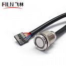 New 19mm Touch Button Switch With Wire Waterproof Metal Push Button Switch