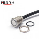 New 19mm Touch Button Switch With Wire Waterproof Metal Push Button Switch