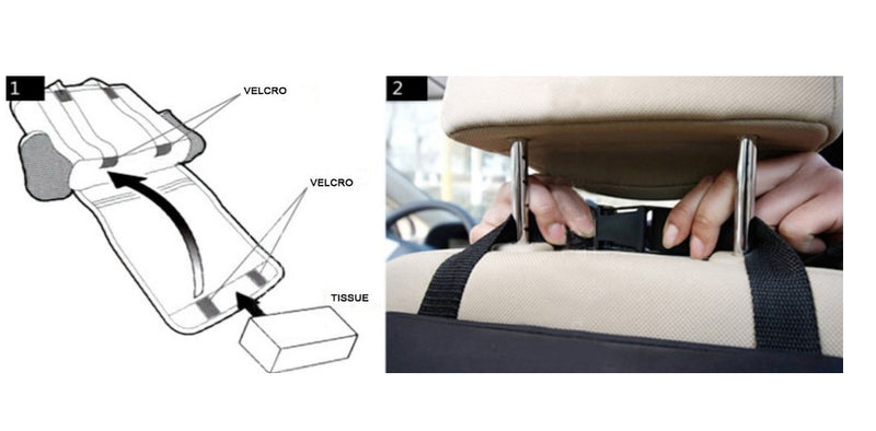 Auto-Rückenlehnen-Organizer, Reise-Aufbewahrungstasche mit mehreren Taschen (Wärmespeicherung)