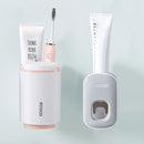 Bathroom Accessories Set Toothbrush Holder Toothpaste Dispenser Wall Mount Toothbrush Cup Storage Rack Toothpaste Squeezer