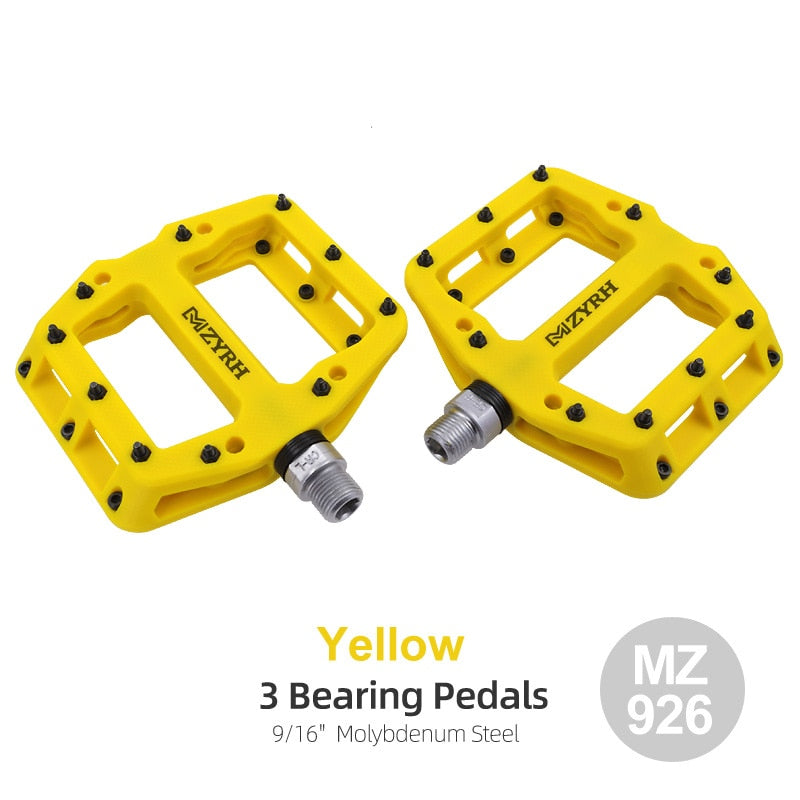 MZYRH, rodamientos de sellado ultraligeros, pedales de bicicleta, ciclismo, Nylon, carretera, bmx, Mtb, pedales, plataforma plana, piezas de bicicleta, accesorios