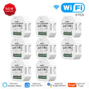 WiFi Mini interruptor de cortina inteligente módulo persianas enrollables Motor de persiana Smart Life Tuya aplicación remota Control funciona con Alexa Google Home