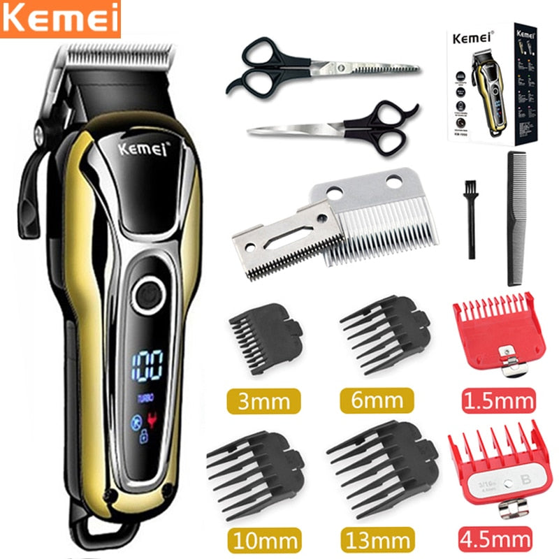 Kemei Hair Clipper Electric Hair Trimmer Professional Men&