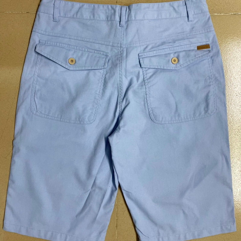 Pantalones cortos de lino nuevos de diseñador para hombre, pantalones cortos informales de playa para hombre, pantalones cortos Cargo sólidos de ocio salvaje para hombre, bermudas masculinas