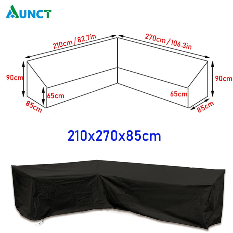 Ecksofa-Abdeckung für den Außenbereich, Garten-Rattan-Eckmöbelabdeckung, V-Form, wasserdichtes Sofa-Schutzset, Allzweck-Staubabdeckungen