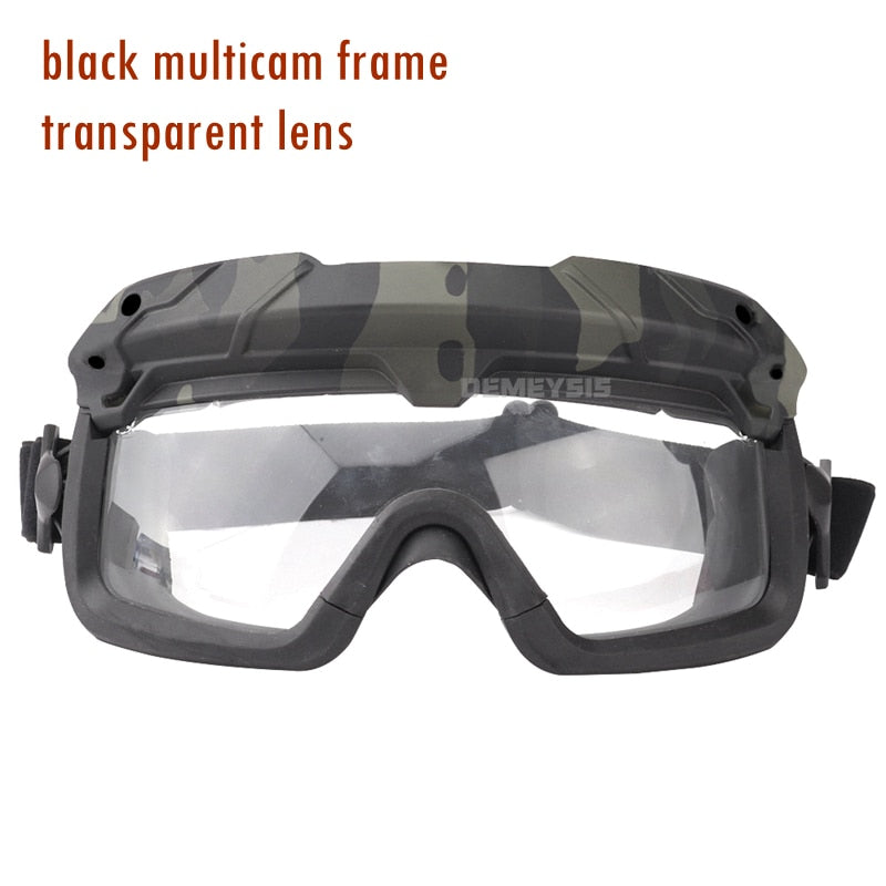 Tactical Airsoft Paintball Goggles Windproof Anti Fog CS Wargame Hiking Protection Goggles Fits for Tactical Helmet