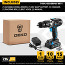 DEKO GCD20DU3 20V Max Household DIY Woodworking Lithium-Ion Battery Cordless Drill Driver Power Tools Electric Drill Power Drill