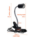 UVA+UVB 3.0 Reptile lamp Set with Clip-on Bulb Lamp Holder and Thermometer Hygrometer Turtle Tortoises Basking Heating Lamp Kit