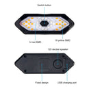 Smart Bike Rücklicht Drahtlose Fernbedienung Warnlampe USB Wiederaufladbares Blinker-Rücklicht mit Hupenfunktion