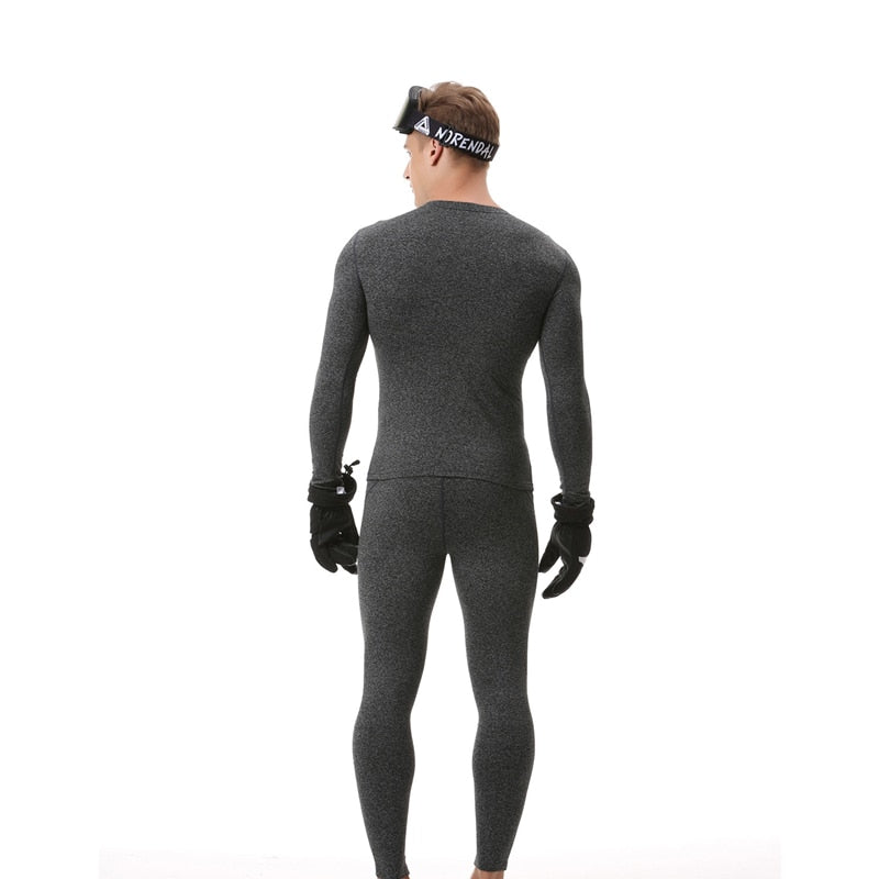 Fleece Long Johns Sports Thermal Underwear Sets 2022 New Autumn Winter Thickening V-Neck Men Warm Suit