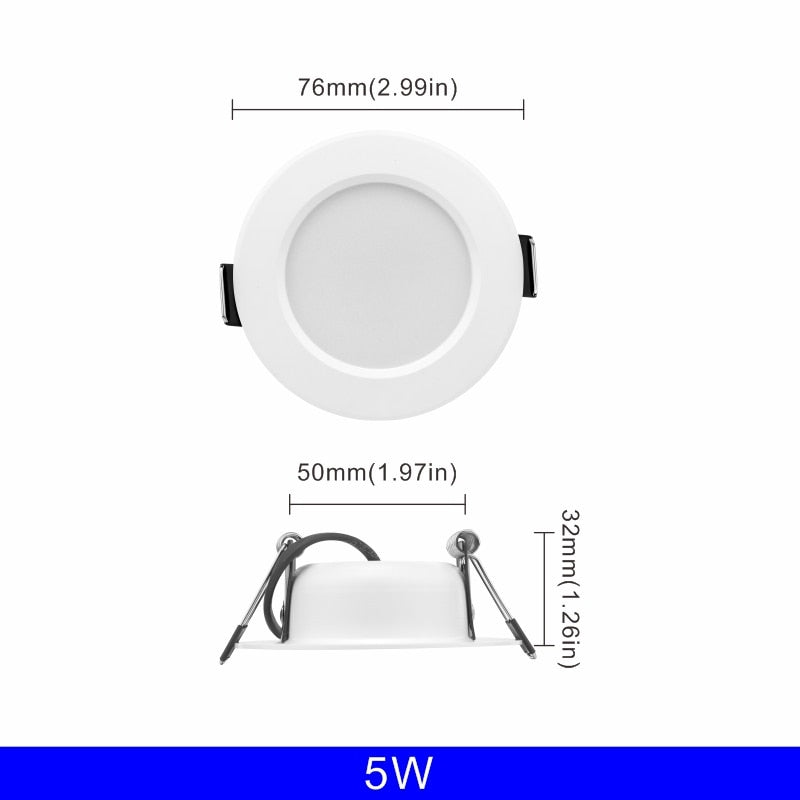 10 teile/los Led Downlight 3 Watt 5 Watt 7 Watt 9 Watt 12 Watt 15 Watt 220 V Deckeneinbauleuchte 3/4/5 zoll Runde Led Panel Down Light Scheinwerfer Beleuchtung