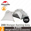 Naturehike Mongar 2-3 Person Camping Tent 15D Nylon Upgrade Double Layer Outdoor Tent Ultralight Waterproof Travel Hiking Tent