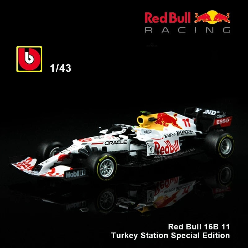 Bburago 1:43 2021 F1 Red Bull Racing RB16B 33# Verstappen 11# Sergio Perez Formula one Simulation alloy super toy car model