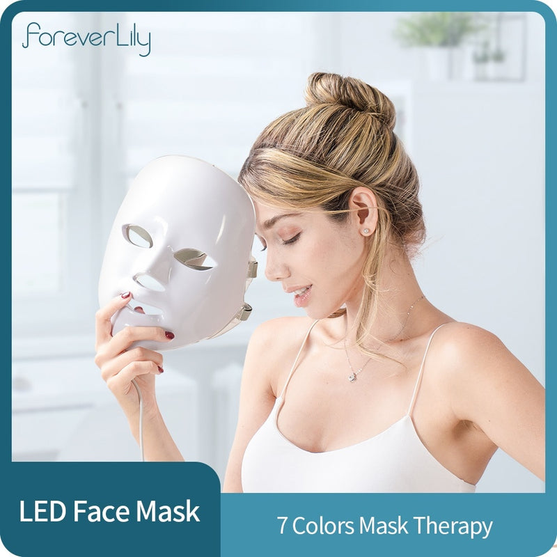 7 Colors Led Mask Photon Electric LED Facial Mask LED Skin Rejuvenation Anti Wrinkle Acne Photon Therapy Home Salon Beauty Tool