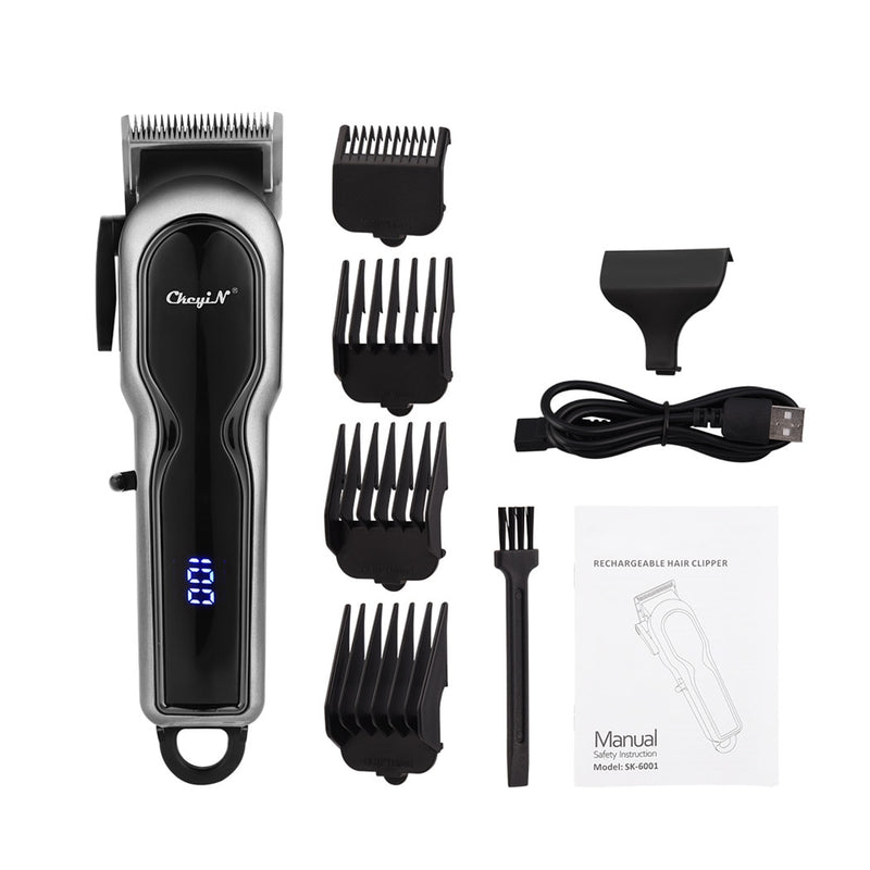 Cortadora de pelo profesional, cortadora de pelo eléctrica, pantalla LED, máquina para cortar cabello, cable inalámbrico, doble uso, maquinilla de afeitar para peluquero