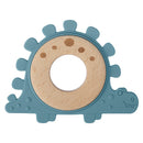 1PC Silicone Teether Baby Rudder Shape Wooden Teether Ring Kid Gift Food Grade Silicone Children&