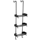 Black Hanging Bath Shelves Bathroom Shelf Organizer Nail-free Shampoo Holder Storage Shelf Rack Bathroom Basket Holder EL5018
