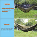 Camping Hammock with Mosquito Net Double Hammock Travel Hammock,Backpacking Hammock Portable Parachute 5+1 Ring Strap Hammock