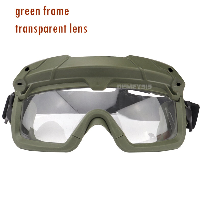 Tactical Airsoft Paintball Goggles Windproof Anti Fog CS Wargame Hiking Protection Goggles Fits for Tactical Helmet